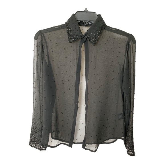 JKARA New York Tops - J Kara Black Beaded Top